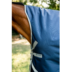 Manta Horseware Amigo 1200D Wug Turnout 150g Marino / gris titanio / plata Azul marino