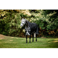 Manta Horseware Amigo 1200D Wug Turnout 150g Marino / gris titanio / plata Azul marino