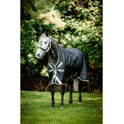 Manta Horseware Amigo 1200D Wug Turnout 150g Negro / gris titanio / plata