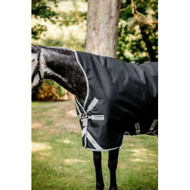 Manta Horseware Amigo 1200D Wug Turnout 150g Negro / gris titanio / plata