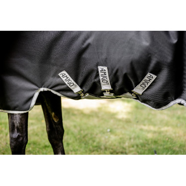 Manta Horseware Amigo 1200D Wug Turnout 150g Negro / gris titanio / plata