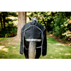 Manta Horseware Amigo 1200D Wug Turnout 150g Negro / gris titanio / plata