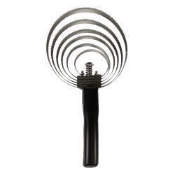 Rascador metálico HKM 6 anillos Negro