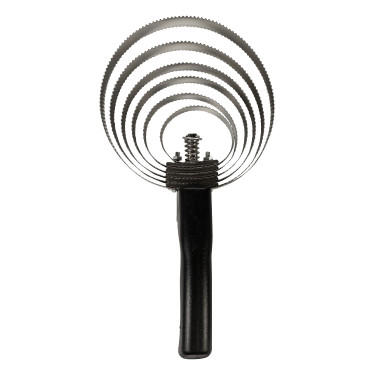 Rascador metálico HKM 6 anillos Negro