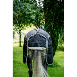 Manta Horseware Amigo 1200D XL Turnout 150g Negro / gris titanio / plata