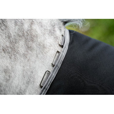 Manta Horseware Amigo 1200D XL Turnout 150g Negro / gris titanio / plata
