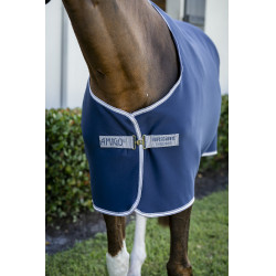 Manta Horseware Amigo Jersey Poney Cooler Marino / gris titanio / plata Azul marino