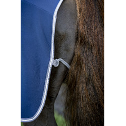 Manta Horseware Amigo Jersey Poney Cooler Marino / gris titanio / plata Azul marino