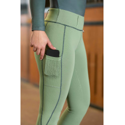Legging HKM Juna fondo 1/1 de silicona Jade Azul