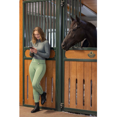 Legging HKM Juna fondo 1/1 de silicona Jade Azul