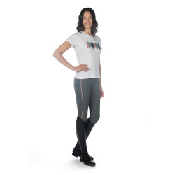 Legging HKM Juna fondo 1/1 de silicona Gris verde Legging HKM Juna fondo 1/1 de silicona Gris verde