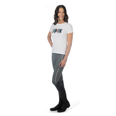 Legging HKM Juna fondo 1/1 de silicona Gris verde Legging HKM Juna fondo 1/1 de silicona Gris verde