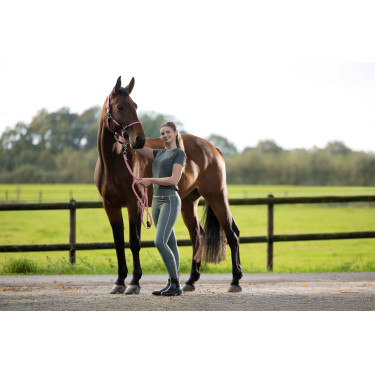 Legging HKM Juna fondo 1/1 de silicona Gris verde Legging HKM Juna fondo 1/1 de silicona Gris verde