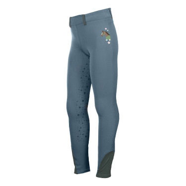 Legging HKM Pony Dream II con culera completa de silicona Gris azulado