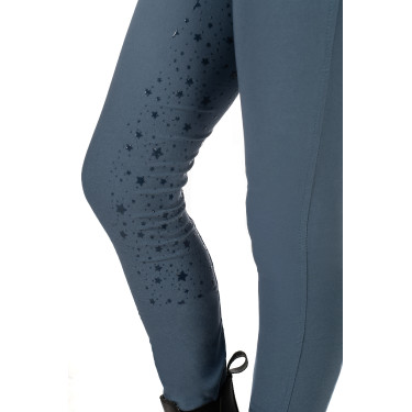 Legging HKM Pony Dream II con culera completa de silicona Gris azulado