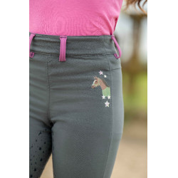 Legging HKM Pony Dream II con culera completa de silicona Gris verde Legging HKM Pony Dream II con culera completa de silicona Gris verde