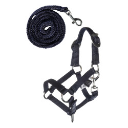 Cabezada y ramal HKM Hobby Horsing Basic Azul oscuro Cabezada y ramal HKM Hobby Horsing Basic Azul oscuro