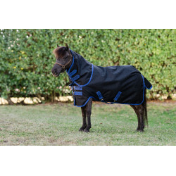 Manta Horseware Amigo Ripstop 900D Plus Petite Turnout 200g Negro / azul clásico