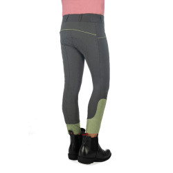 Pantalón HKM Claire con culera completa de silicona Gris verde Pantalón HKM Claire con culera completa de silicona Gris verde