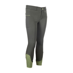 Pantalón HKM Claire con culera completa de silicona Gris verde Pantalón HKM Claire con culera completa de silicona Gris verde