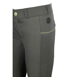 Pantalón HKM Claire con culera completa de silicona Gris verde Pantalón HKM Claire con culera completa de silicona Gris verde