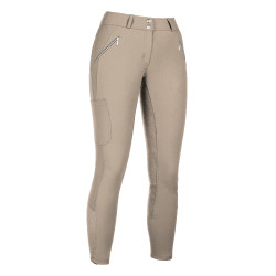 Pantalón HKM Lia de talle alto con culera completa en Alos Beige