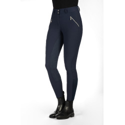 Pantalón HKM Lia de talle alto con culera completa en Alos Azul oscuro