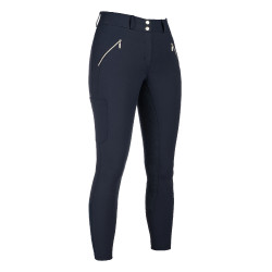 Pantalón HKM Lia de talle alto con culera completa en Alos Azul oscuro