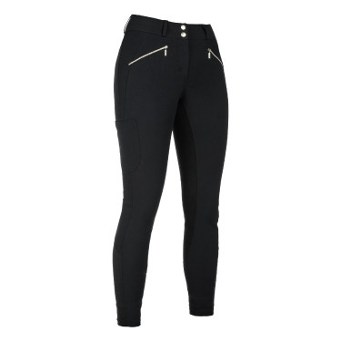 Pantalón HKM Lia de talle alto con culera completa en Alos Negro