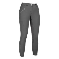 Pantalón HKM Lia de talle alto con culera completa en Alos Gris