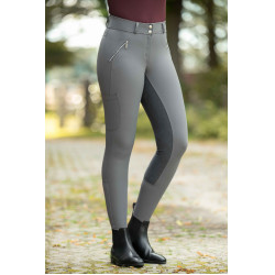 Pantalón HKM Lia de talle alto con culera completa en Alos Gris