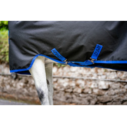 Manta Horseware Amigo Ripstop 900D Plus Poney Turnout 50g Negro / azul clásico