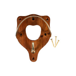 Soporte para cabezada HKM de madera y latón