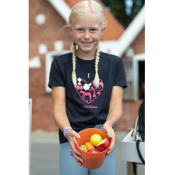 Cubo para comida HKM Hobby Horsing Naranja