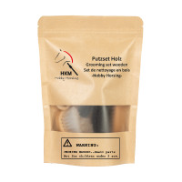 Set de cepillado HKM de madera Hobby Horsing Natural Marrón