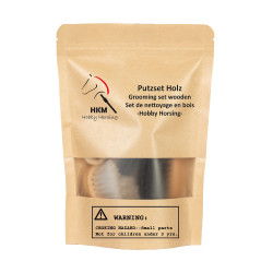 Set de cepillado HKM de madera Hobby Horsing Natural Set de cepillado HKM de madera Hobby Horsing Natural