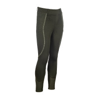 Legging HKM Claire con asiento completo de silicona Gris verde