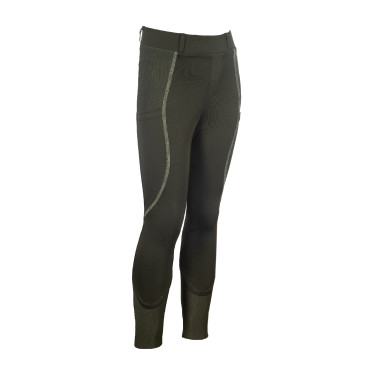 Legging HKM Claire con asiento completo de silicona Gris verde Legging HKM Claire con asiento completo de silicona Gris verde