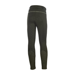 Legging HKM Claire con asiento completo de silicona Gris verde Legging HKM Claire con asiento completo de silicona Gris verde