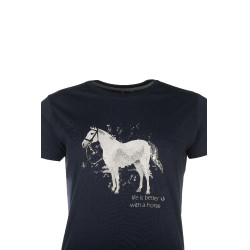 Camiseta HKM Sparkle Azul oscuro Camiseta HKM Sparkle Azul oscuro