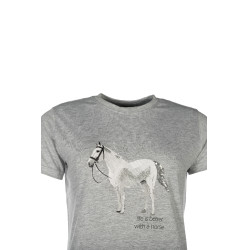 Camiseta HKM Sparkle Gris Camiseta HKM Sparkle Gris