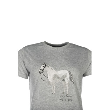 Camiseta HKM Sparkle Gris Camiseta HKM Sparkle Gris