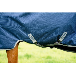 Manta Horseware Amigo Ripstop 900D Turnout 200g Marino / gris titanio Azul marino