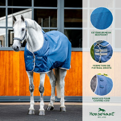 Manta Horseware Ionic Therapy Mesh Cooler Bleu imperial / argent /Marine Azul Manta Horseware Ionic Therapy Mesh Cooler Bleu imperial / argent /Marine Azul