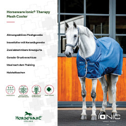 Manta Horseware Ionic Therapy Mesh Cooler Bleu imperial / argent /Marine Azul Manta Horseware Ionic Therapy Mesh Cooler Bleu imperial / argent /Marine Azul