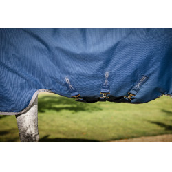 Manta Horseware Ionic Therapy Turnout 100g Bleu imperial / argent /Marine Azul