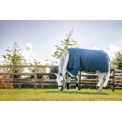 Manta Horseware Ionic Therapy Turnout 100g Bleu imperial / argent /Marine Azul