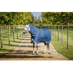 Manta Horseware Ionic Therapy Turnout 100g Bleu imperial / argent /Marine Azul