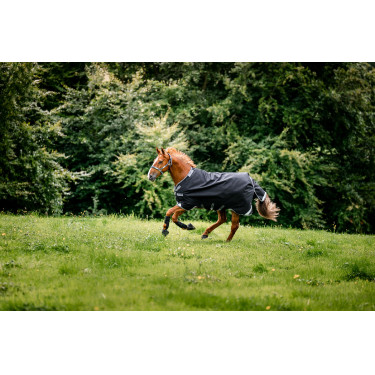 Manta Horseware Rambo 1680D Turnout 450g VL Negro / tormenta / gris plateado Manta Horseware Rambo 1680D Turnout 450g VL Negro / tormenta / gris plateado