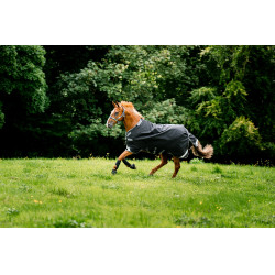 Manta Horseware Rambo 1680D Turnout 450g VL Negro / tormenta / gris plateado Manta Horseware Rambo 1680D Turnout 450g VL Negro / tormenta / gris plateado
